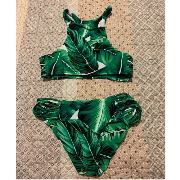Green Palm Tree Cupshe Bikini - Picture 1 of 2